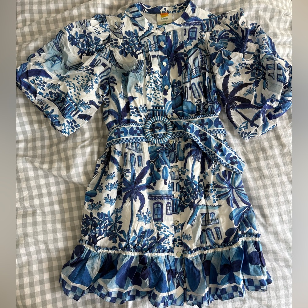 Farm Rio Puff Sleeve Dress